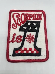 Scorpion Is # 1 Vintage Patch NOS Schneemobil Ski Winter 70er 80er zum Aufnähen - Bild 1 von 3