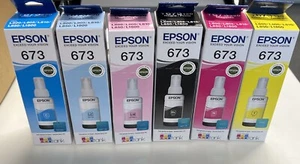 [US]*SET* NEW EPSON T673 Ink T6731/T6732/T6733/T6734/T6735/T6736 L800 L805 L1800 - Picture 1 of 1