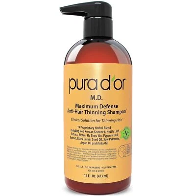 PURA D'OR Dor M.D. Maximum Defense Anti-Hair Thinning Shampoo with Coal Tar - Image 1 of 4