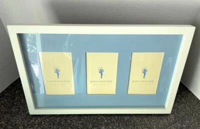 Pottery Barn Kids Gallery Simply White Wood Frame 3 4x6 Slots 11" X 18" - Image 1 of 3