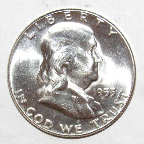 1953 Franklin Half Dollar CH BU (T53) Cover
