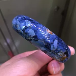 56,7 mm natürlicher blauer Pietersit Namibia Edelstein Armreif AAAA - Bild 1 von 9