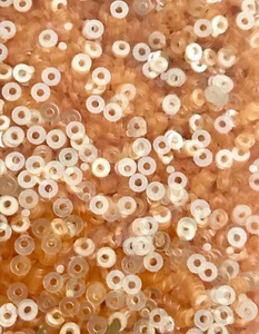 Sequins 2mm Apricot Crystal Translucent Choose Pack Size Tiny Round Flat - Bild 1 von 1