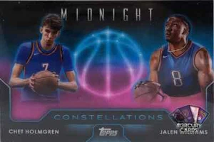 2023-24 Topps Midnight Basketball Chet Holmgren/Jalen Williams Constellations - Foto 1 di 3