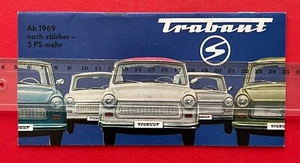 DDR Automobil Reklame Prospekt 1969 VEB Sachsenring Zwickau TRABANT ( F21989 - Bild 1 von 9