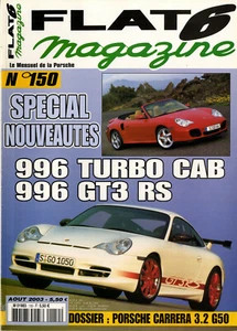 FLAT 6 Nr.150 08/1993 996 Turbo Cab & GT3 RS CARRERA 2 G50 - Bild 1 von 1