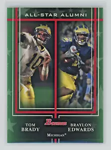 BRADY / EDWARDS 2009 BOWMAN - ALL-STAR ALUMNI INSERT #AAC9 WOLVERINES - Picture 1 of 2