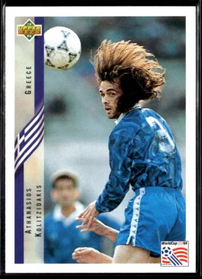 Tarjeta de fútbol de Grecia Copa Mundial 1994 cubierta superior #144 Athanasios Kolitsidakis Foto 1 de 2