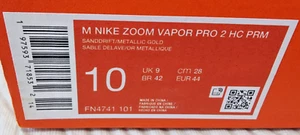 Nike Zoom Vapor Pro 2 HC PRM Men's Tennis Shoes, Size 10, Blue/Gray FN4741-101 - Picture 1 of 10