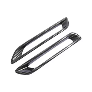 Pair Rear Tail Fog Light Cover Trim Carbon Fiber ABS For Toyota RAV4 2019 2020 - Picture 1 of 6