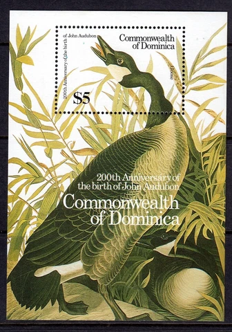 Dominica 1986 Audubon Birds Mint MNH Miniature Sheet SC 969 Cover