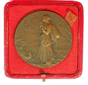 Frankreich Landwirtschaft COMICE AGRICOLE DE L'ARRONDISSEMENT D'ORLEANS Bronze 51 mm - Bild 1 von 3