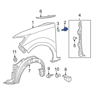 For Scion xB 2004-2015 Scion 9008011260 Fender Bolt Foto 1 de 4