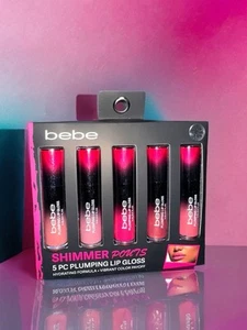 bebe Shimmer Pouts 5er Lipgloss Set aufpolsternde lebendige Farben langlebig NEU - Bild 1 von 4