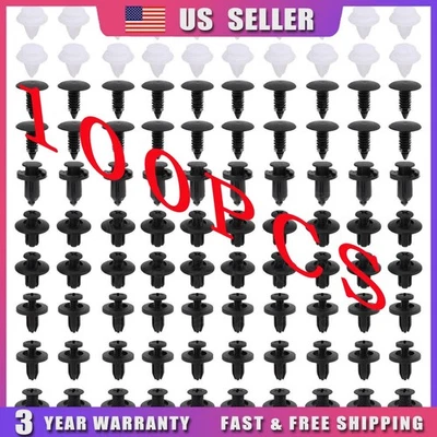100x Retainer Clips For Dodge Fixing Fastener Kit Bumper Fender Liner Push Type - Изображение 1 из 4