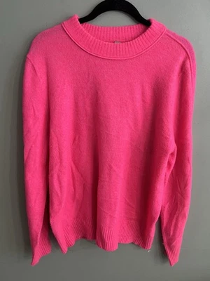Suéter Athleta Transit Crew para mujer en vibrante rosa intenso talla XL Foto 1 de 4