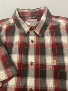 MINT! CARHARTT MENS SHORT SLEEVE PLAID SHIRT Sz 2XL #103004608 - Bild 1 von 6
