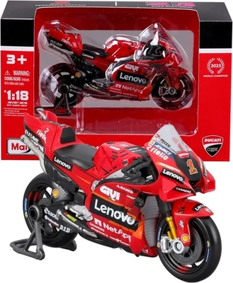 Ducati Lenovo Team 2023 Bagnaia #1 - Modellino Realistico Moto in Scala 1:18, 3+ - Immagine 1 di 4