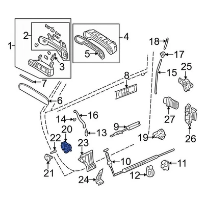For Audi Allroad Quattro 2001-2005 Audi Rear Left Door Latch Assembly Foto 1 de 2