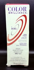 Ion Color Brilliance Liquid Permanent Hair Color 4RC-4.4 Medium Copper Brown RR - Picture 1 of 6