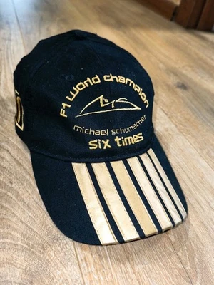 Gorra Michael Schumacher 6 veces campeón del mundo vintage negra Foto 1 de 4