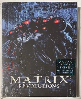 THE MATRIX REVOLUTIONS 4K UHD + Blu-Ray Manta Lab Full Slip Steelbook New/Sealed - Image 1 of 4