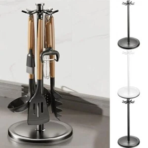 8 Hooks Kitchen Utensils Stand Countertop Utensil Holder Utensil Storage Hanger - Picture 1 of 15