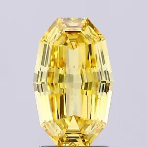 1.45 CT Elongated Octagon Cut Lab Grown Diamond For Engagement Ring - Picture 1 of 3