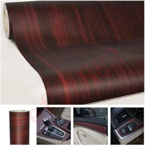 Wood Grain Texture Autos RV Boat Interior Vinyl Sticker Decal Teak Red 2ft x 4ft - Foto 1 di 8
