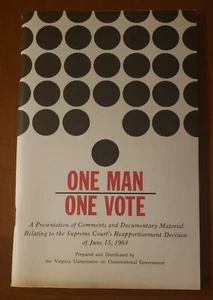 1964 US SUPREME COURT Landmark Decision "ONE MAN, ONE VOTE" Book - GREAT READ - Picture 1 of 5