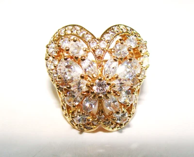 Anillo Mariposa Suzanne Somers Adornado 8.4g Plata Esterlina Vermeil Multi Circonita 6.25 Foto 1 de 4