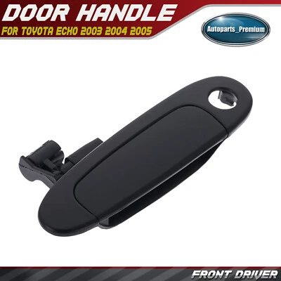 Гладкая черная внешняя дверная ручка переднего водителя левая для Toyota Echo 2003 2004 2005 - Изображение 1 из 4
