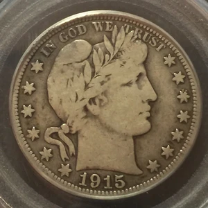 PCGS F-12 1915-p Barber Half Dollar LITY Half of BER Low Mintage 138K #2 - Picture 1 of 5