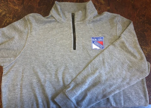 NHL New York Rangers Men's 1/4 Zip Sweater - Size: 2XL Cover