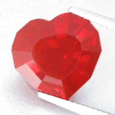 Piedra preciosa de ópalo de fuego natural de 6,55 quilates 13,4 x 13,9 x 9 mm corte corazón de México Foto 1 de 4