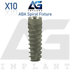 10 ABA Spiral Fixture Titanium Hexagon 2.42mm Connection Dental SLA Surface