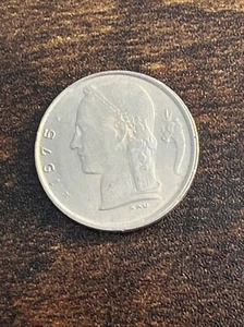 1975 Belgium 1 One Franc Actual Coin TK9731* - Picture 1 of 3