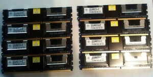 Lot 8 barrettes 2 Go 2Rx8 PC2 - 5300F (Total : 16 Go) - 667mhz - Photo 1/2