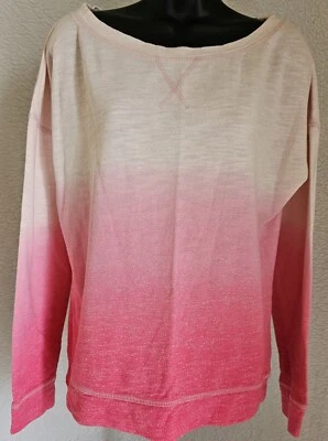Xersion Womens Shirt Top Blouse Size M Medium Pink Striped - Image 1 of 4