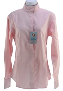 Royal Highness Equestrian Show Shirt Long Sleeve Pink Women's Size 34 New NWT - Picture 1 of 5