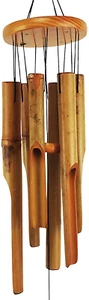 Bamboo Wind Chimes Outdoor Wooden Deep Tone Garden Patio Home Decor - Picture 1 of 12