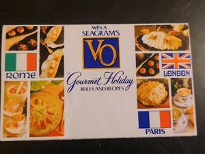 Vintage Seagram's Whiskey Holiday Recipe Brochure Pamphlet Christmas VO 1960's - Picture 1 of 4