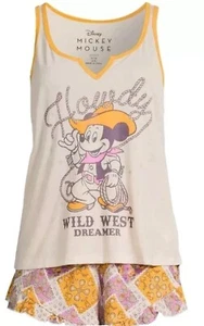 DISNEY Howdy Wild West Dreamer~ Large (12-14) ~ 2-Piece Pajama Shorty Tank Set - Picture 1 of 4