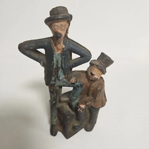 Antike 20er-30er Jahre MUTT & JEFF Bank Gusseisen Original - Bild 1 von 6
