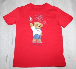 Polo Ralph Lauren Big Boys Polo Bear Cotton Jersey T-shirt Red Size S(8) - Picture 1 of 5