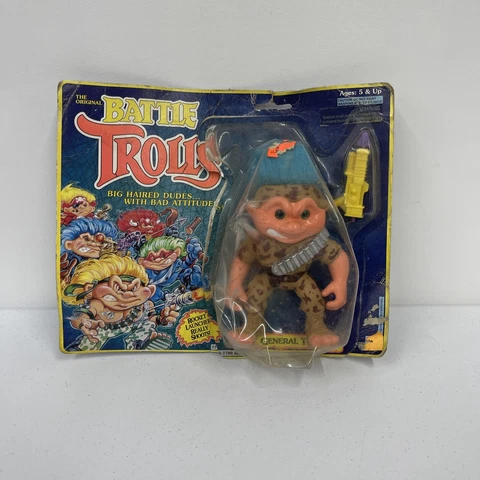 New Vintage 1992 Hasbro Original Battle Trolls General Troll Action Figure Toy Cover