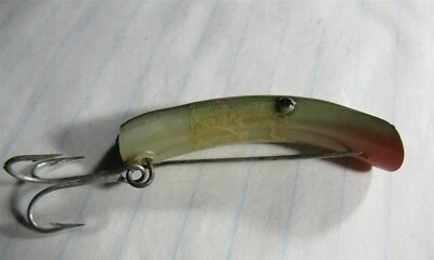 Vintage mini 1 3/4" Lazy Ike tail spinner fishing lure - Image 1 of 4