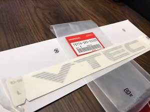 GENUINE JDM "VTEC" HONDA STICKER 96-00 CIVIC EK NEW OEM EMBLEM 75774-SR3-003ZE - Picture 1 of 4