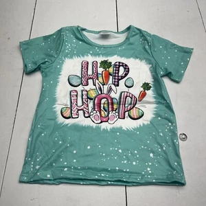 Youth Girls Blue Hip Hop Printed T Shirt Size 7-8 - Picture 1 of 7