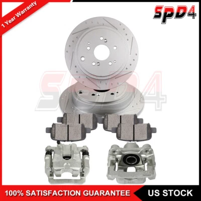 Pastilhas e rotores e pinças de freio traseiro de cerâmica para Honda Pilot 2003-2008 - Imagem 1 de 4